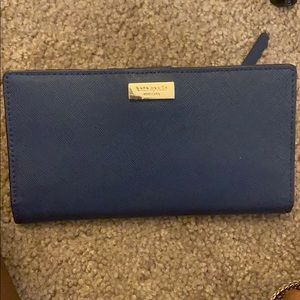 Kate Spade Navy Blue Slim Bifold Wallet